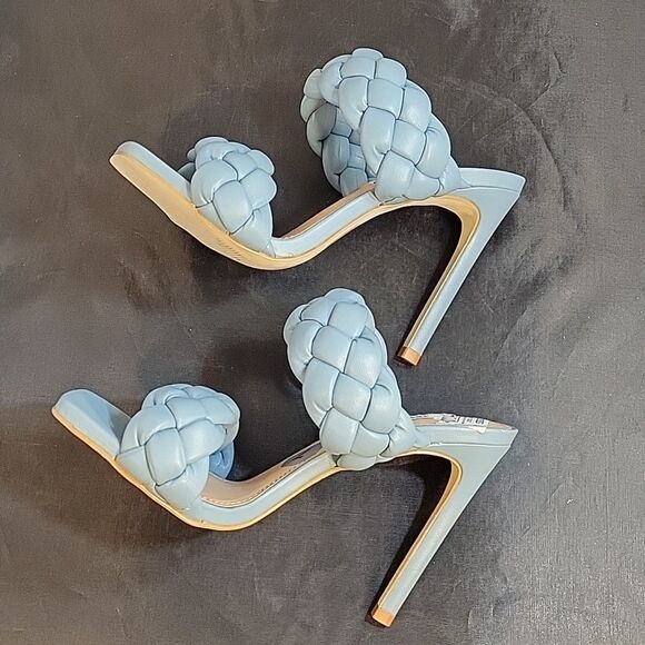 BRAND NEW STEVE MADDEN WOMEN"S CHUNKY BRAIDED STRAP DETAILS KENLEY HEELE… - Picture 9 of 16